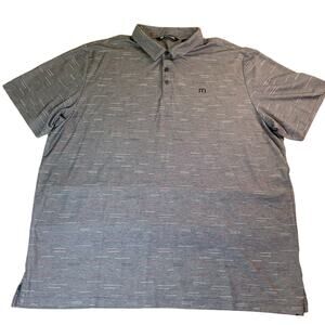 TravisMathew The Heater Polo XXL Gray Pima Golf Shirt EUC